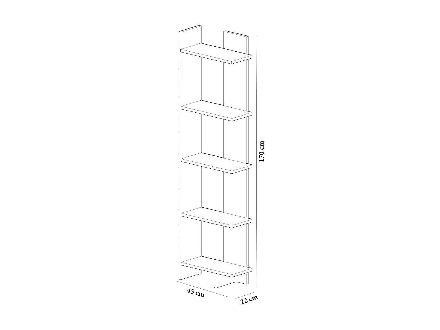 Bücherregal Alis  Weiß