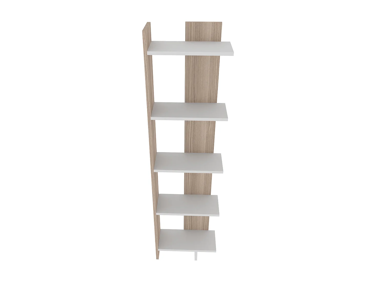 Decorotika Alice 5-tier Corner Bookcase Bookshelf Display Stand - 45 cm W x 19.6 cm D x 170 cm H