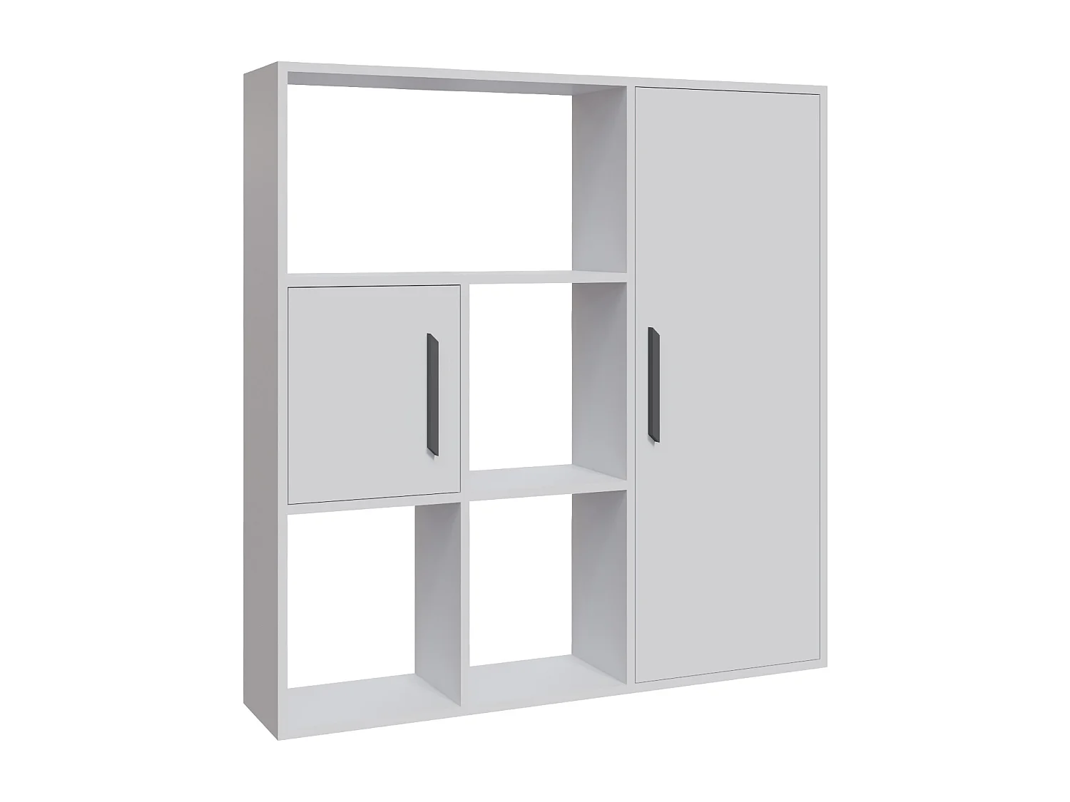 Ridge 124 cm H Bibliothèque Étagères Ouvertes et Armoires (Blanc)