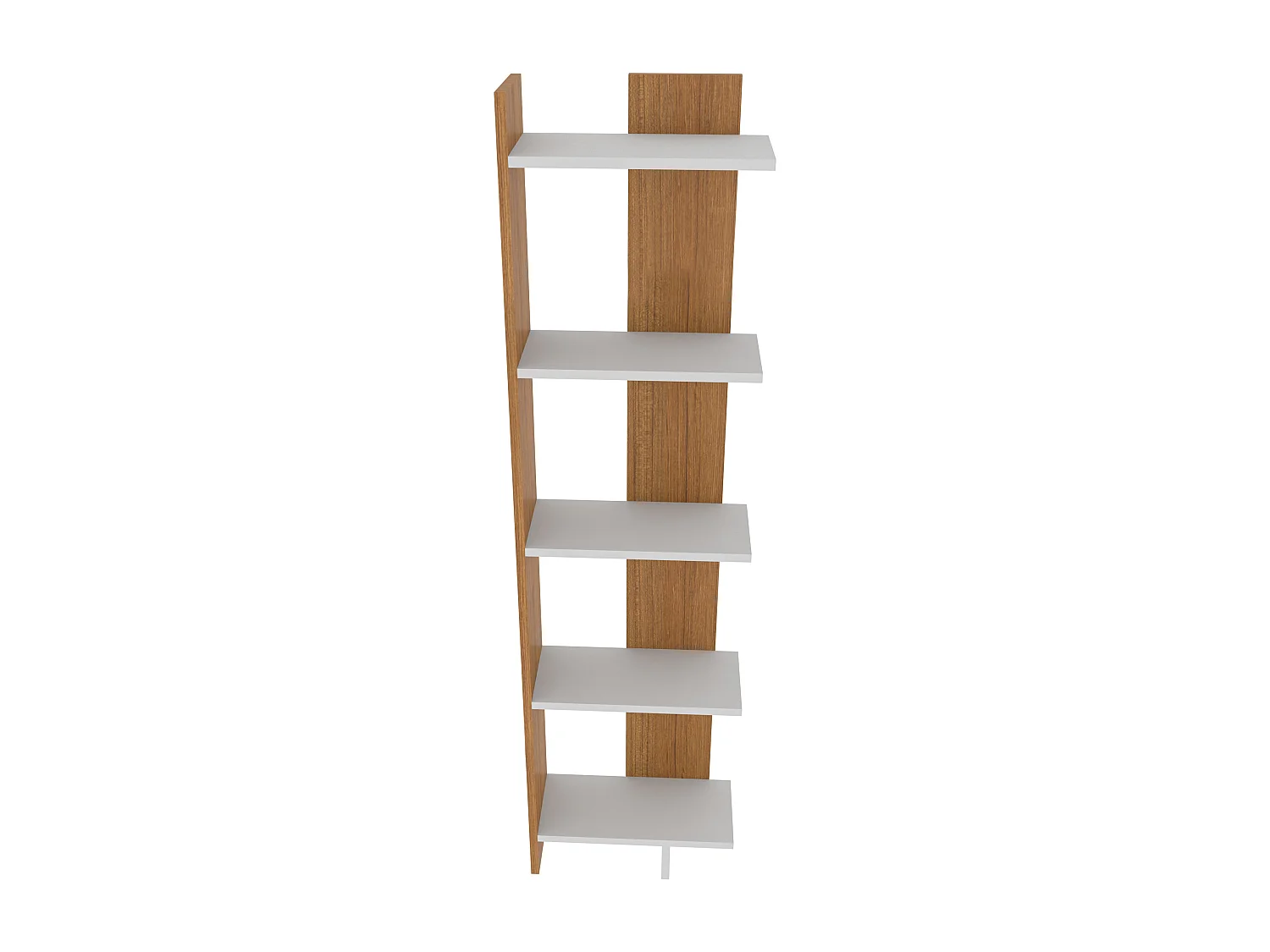 Decorotika Alice 5-tier Corner Bookcase Bookshelf Display Stand - 45 cm W x 19.6 cm D x 170 cm H