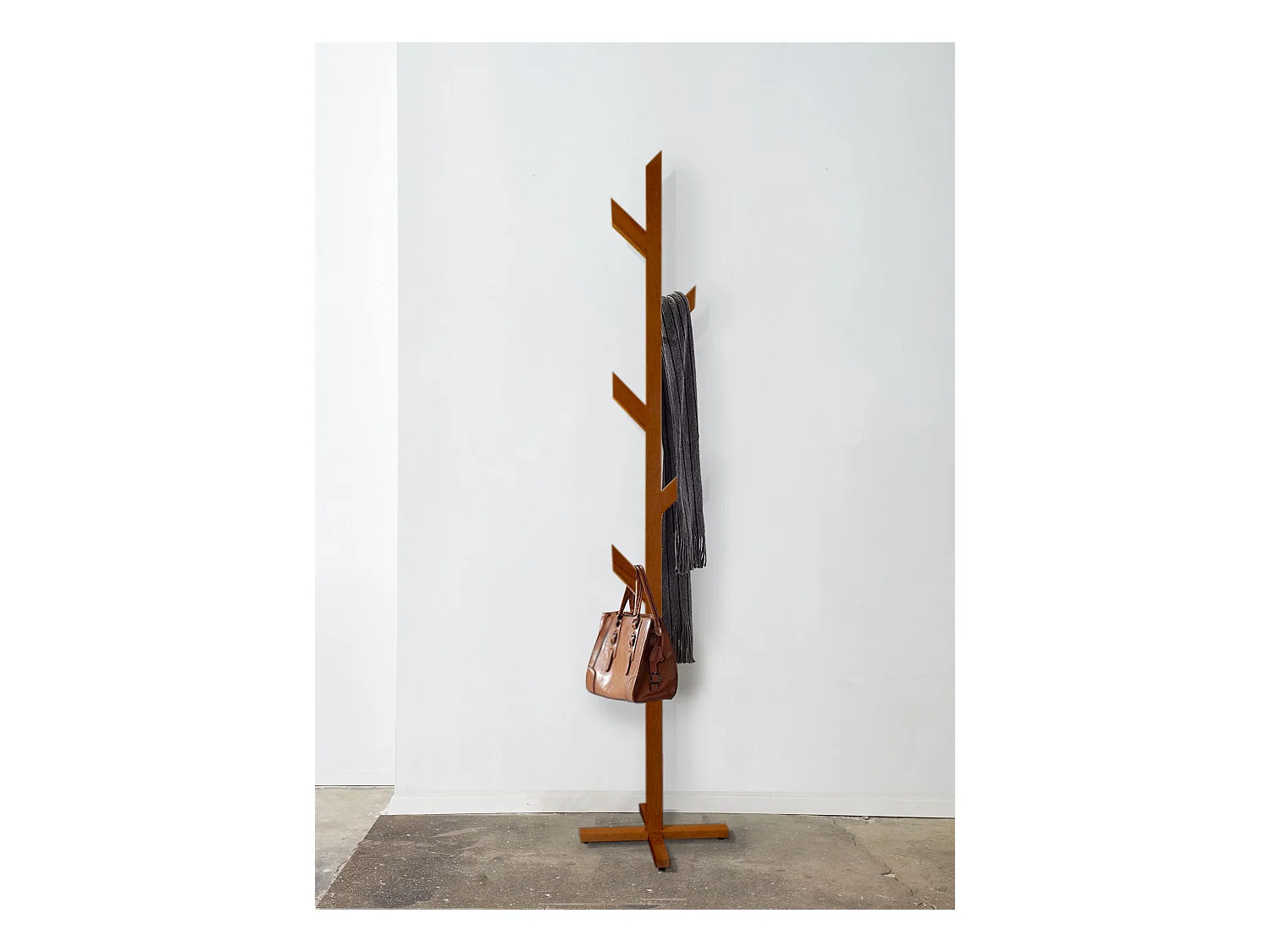 Arbrano 162 cm Portemanteu sur Pied, Fait-main et en Bois