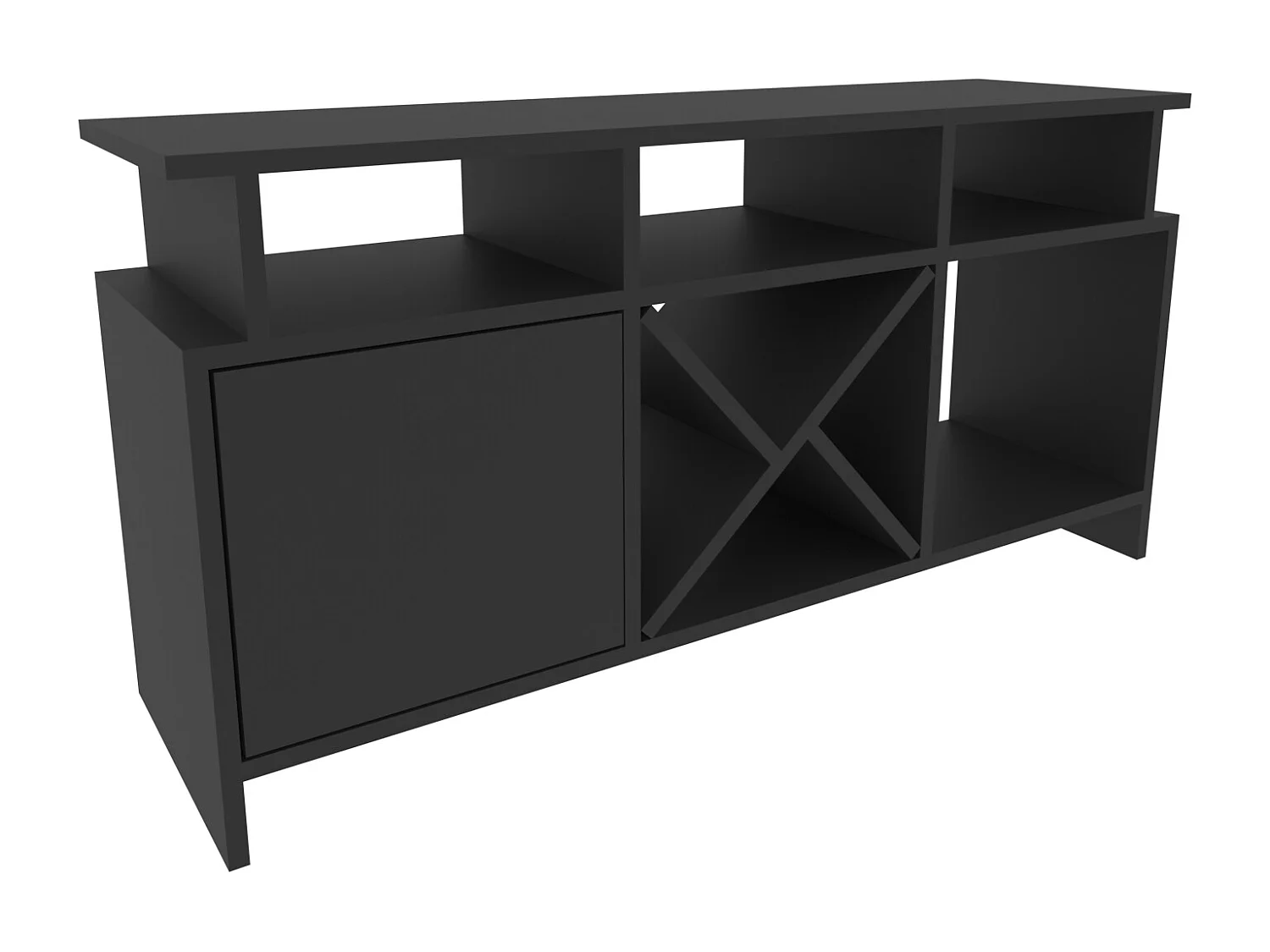 Auburn TV Meuble TV 120 cm Pour les TVs 55" | Niches et Armoire (Anthracite)