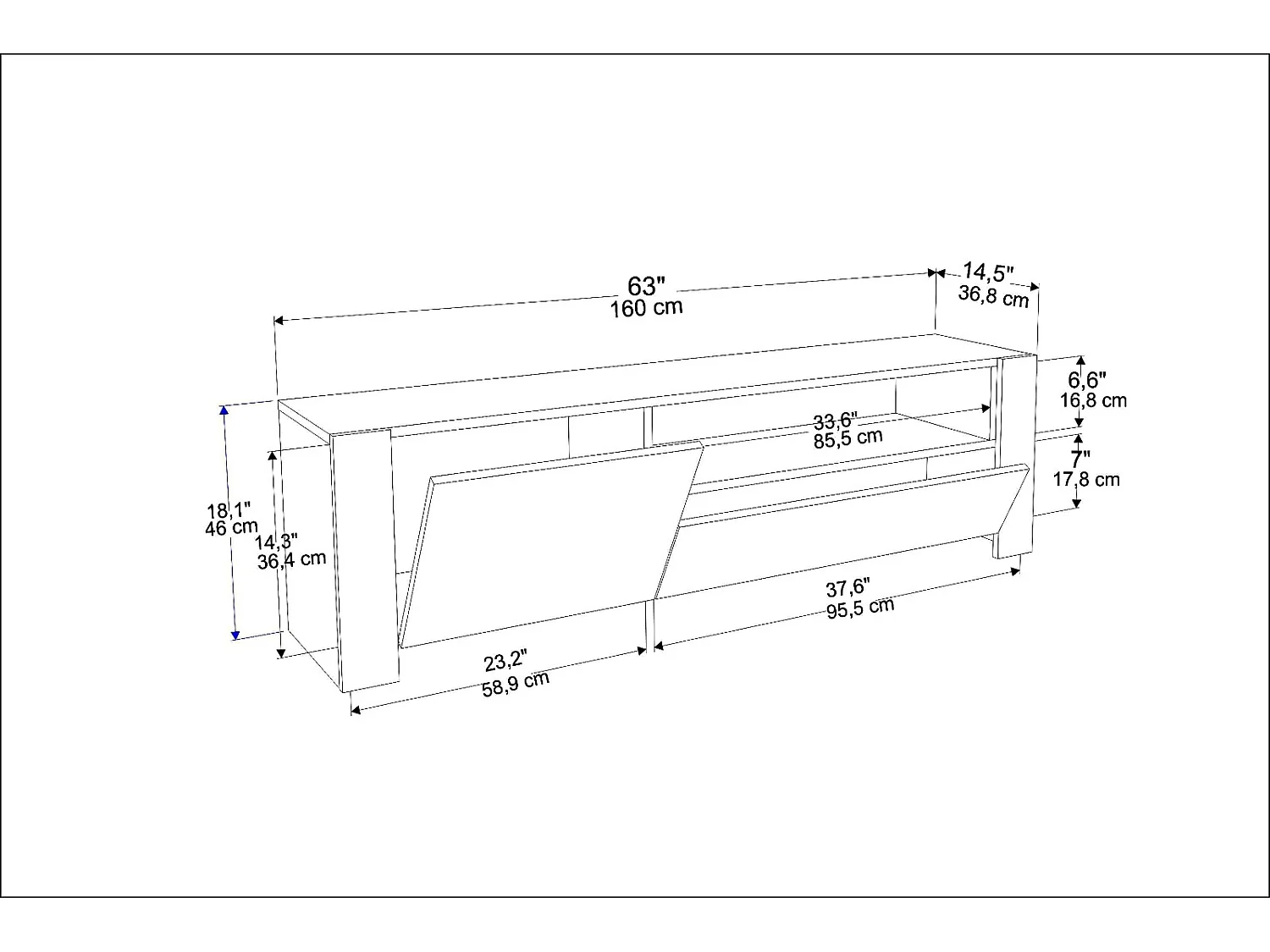 TV Lowboard Piedmont