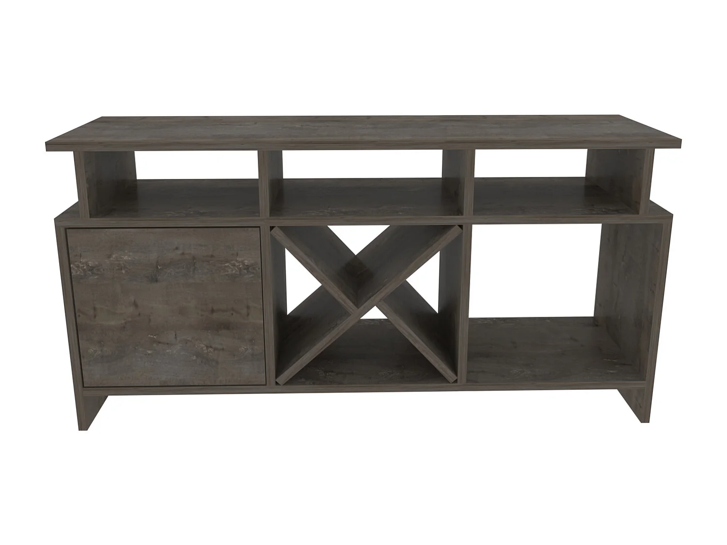 Auburn TV Meuble TV 120 cm Pour les TVs 55" | Niches et Armoire (Wenge)