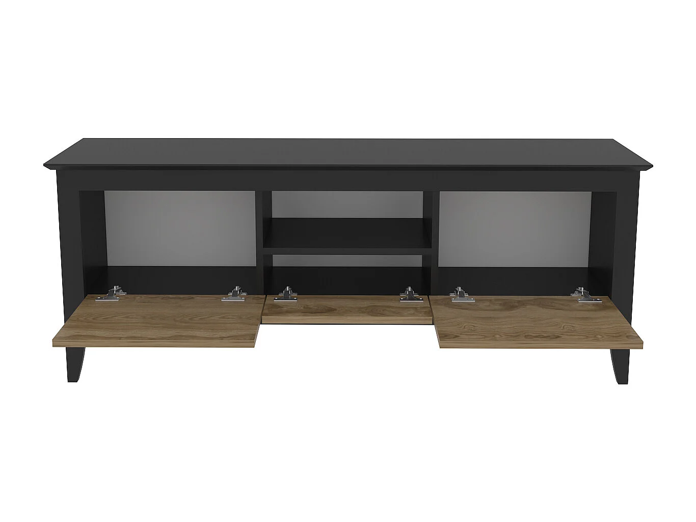 Decorotika Verde TV Unit for TVs up to 59inch with Dropdown Cabinets and Open Shelves