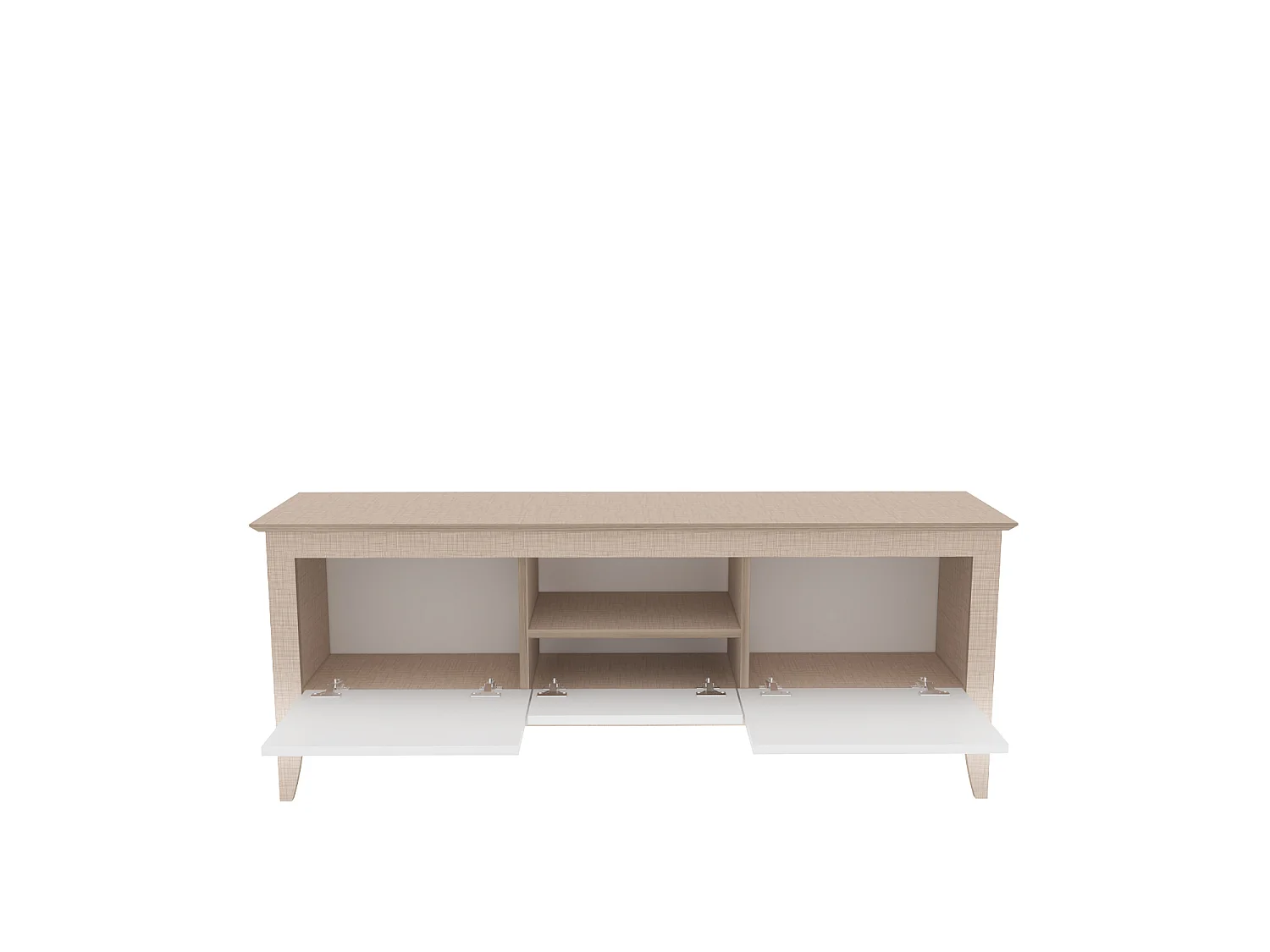 Decorotika Verde TV Unit for TVs up to 59inch with Dropdown Cabinets and Open Shelves