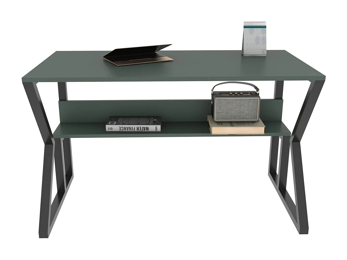 Bureau Avec Le Cadre En Métal Et Étagère Secrète