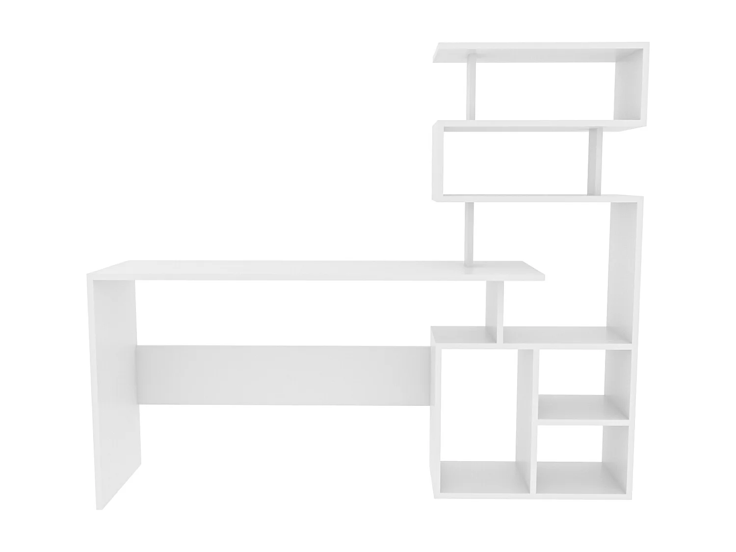 Bureau Next 160 cm avec 6 étagères ouvertes – Design moderne et fonctionnel