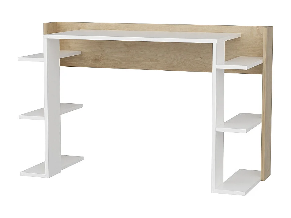 Cinar Bureau 122 cm avec Etagères Ouvertes Design Unique et Modern