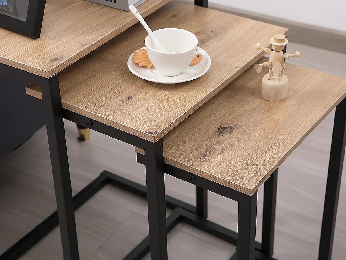 Conjunto Mesas de Apoio, Luso (Carvalho Claro, Preto)