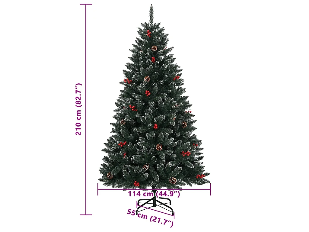 Sapin de Noël artificiel 300 LED 210 cm