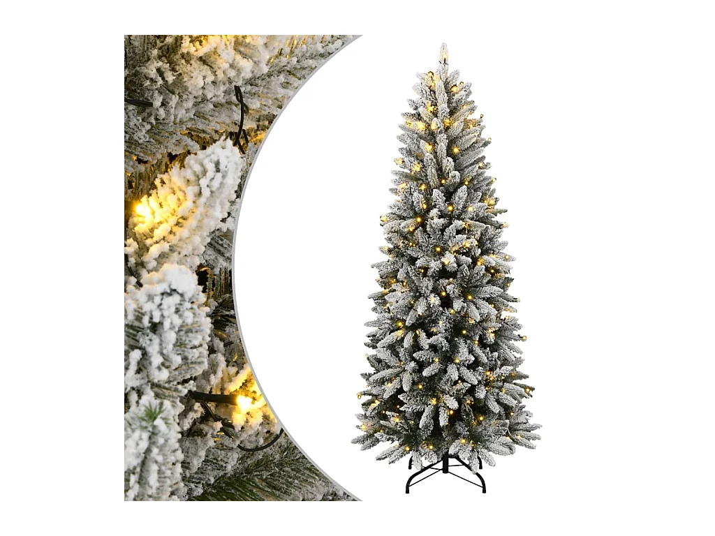 Künstlicher Weihnachtsbaum mit Schnee 150 LEDs 150 cm