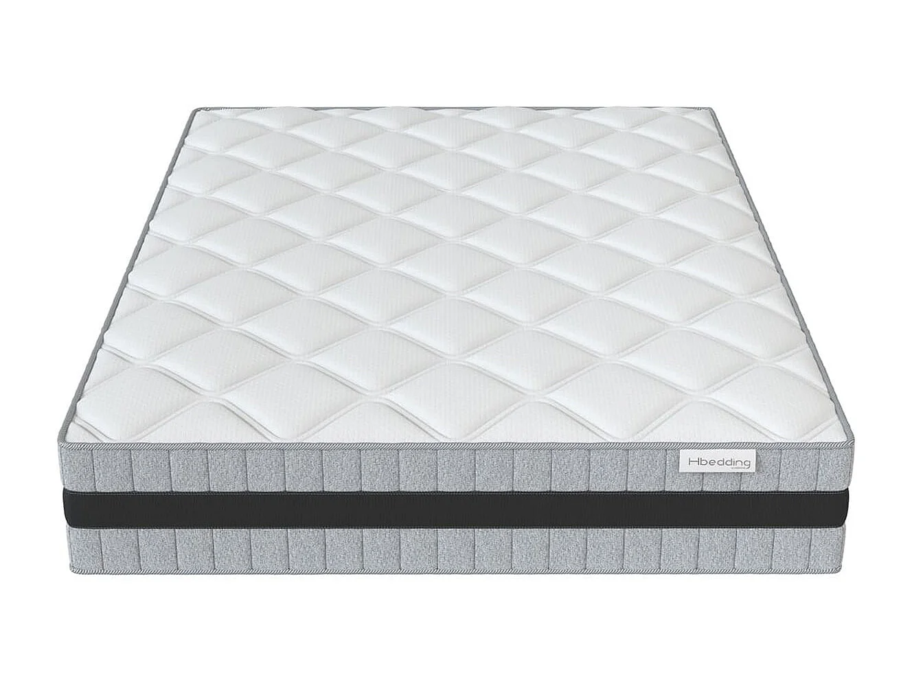 Ensemble matelas mémoire + sommier 90x190 Memo Luxe Hbedding - Mousse haute densité + mémoire de forme