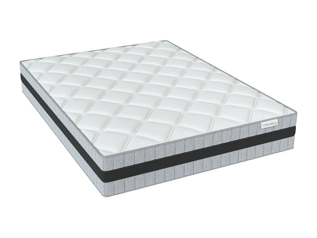 Ensemble matelas mémoire + sommier 90x190 Memo Luxe Hbedding - Mousse haute densité + mémoire de forme