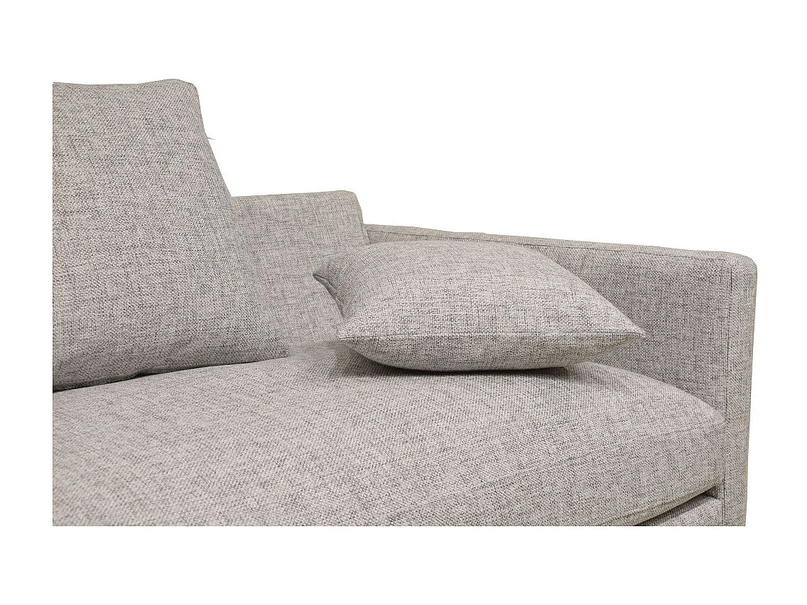 Villabon - Canapé 3 places en tissu pieds épingles noirs - Bronze