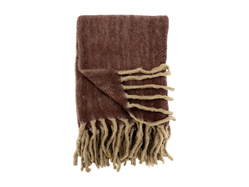 Plaid acrylique Alice Aubergine