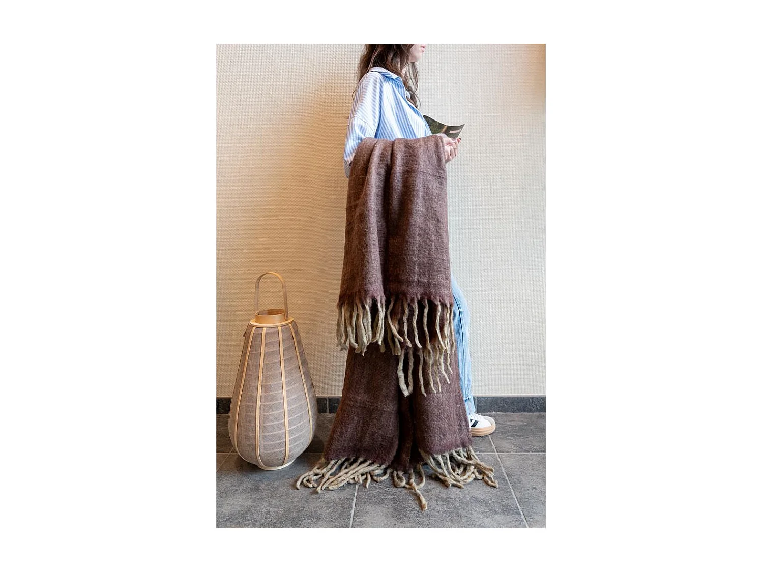 Plaid acrylique Alice Aubergine