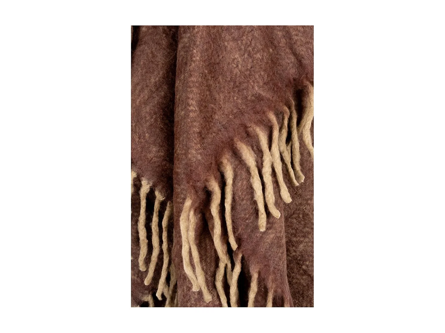 Plaid acrylique Alice Aubergine