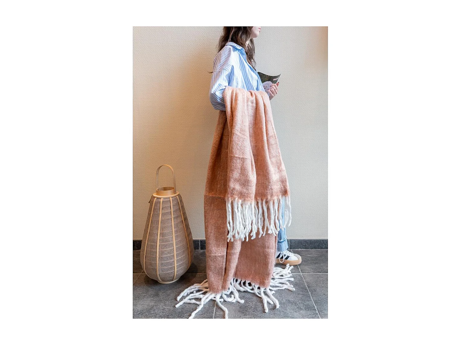 Plaid acrylique Alice Rouille