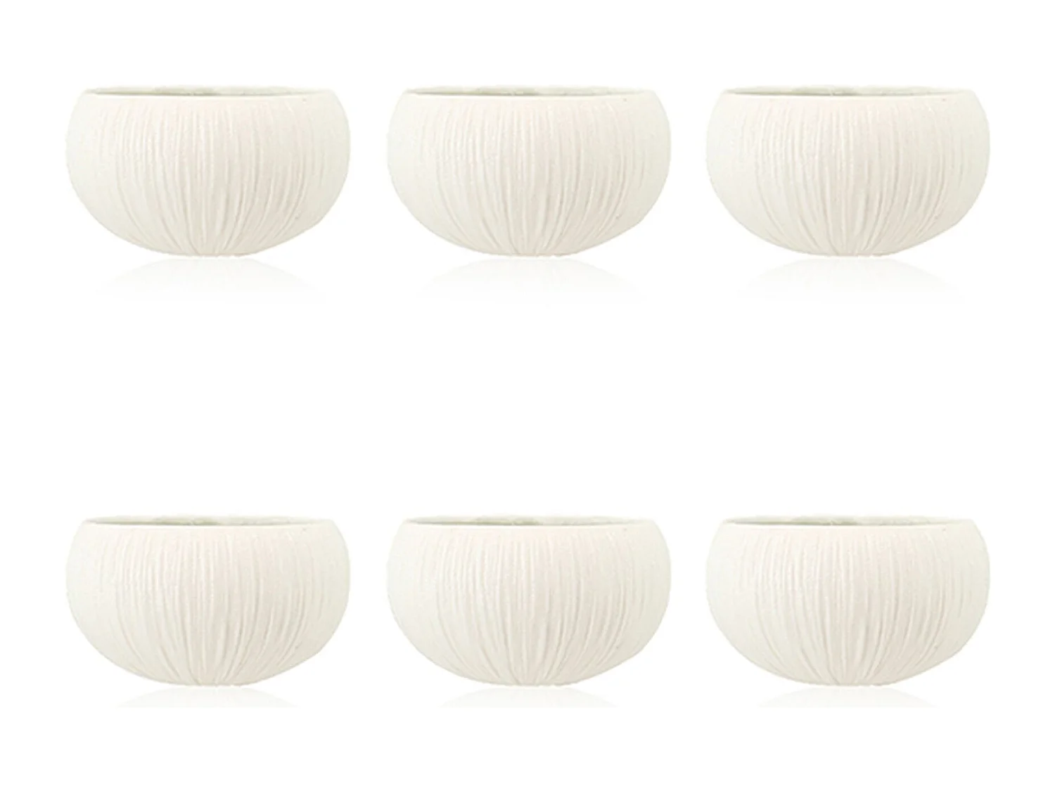 Ogo Living - Lot 6 Bols Urus 8cm En Porcelaine Bleu Et Blanc