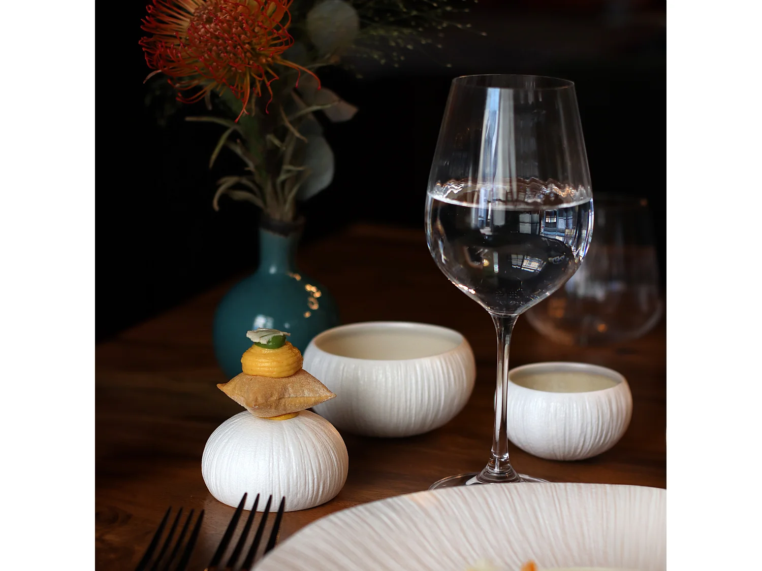 Ogo Living - Lot 6 Bols Urus 8cm En Porcelaine Bleu Et Blanc