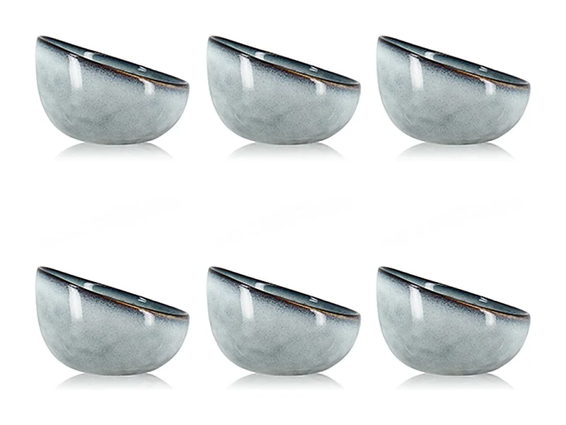 Ogo Living - Lot 6 Coupelles Aronal 12cm En Gres Bleu