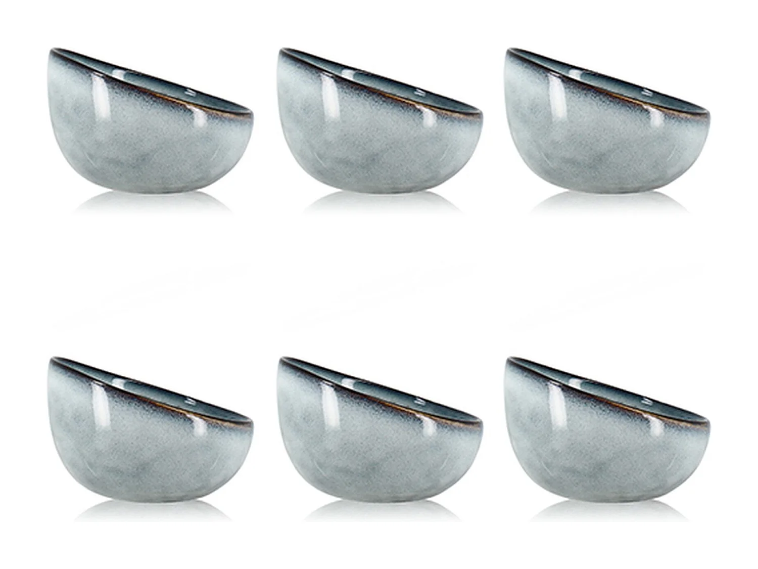 Ogo Living - Lot 6 Coupelles Aronal 12cm En Gres Bleu