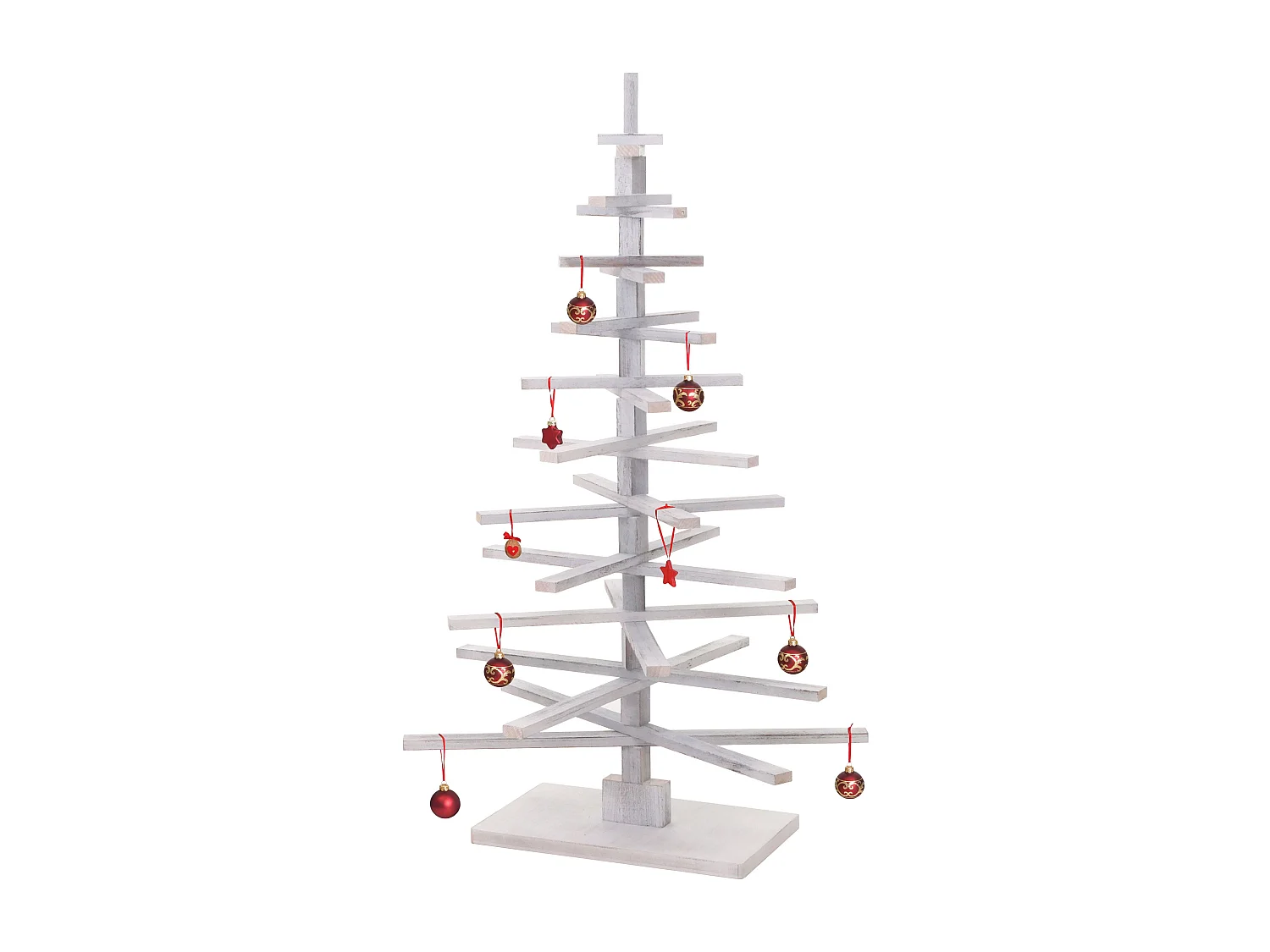Sapin de noël décoratif bois blanche 33 x 6 x 120 cm 04_0008327
