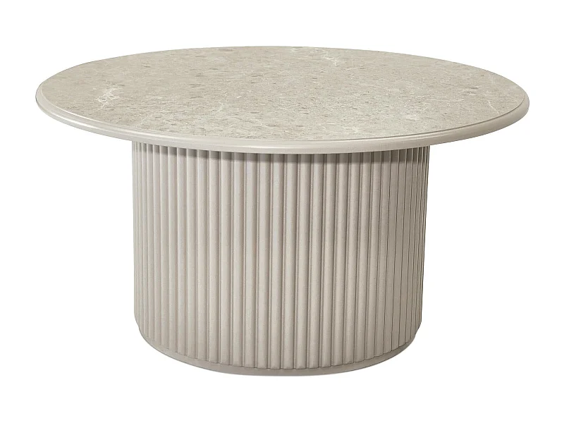 Ronde Salontafel Easy - MDF & marmer - Grijs