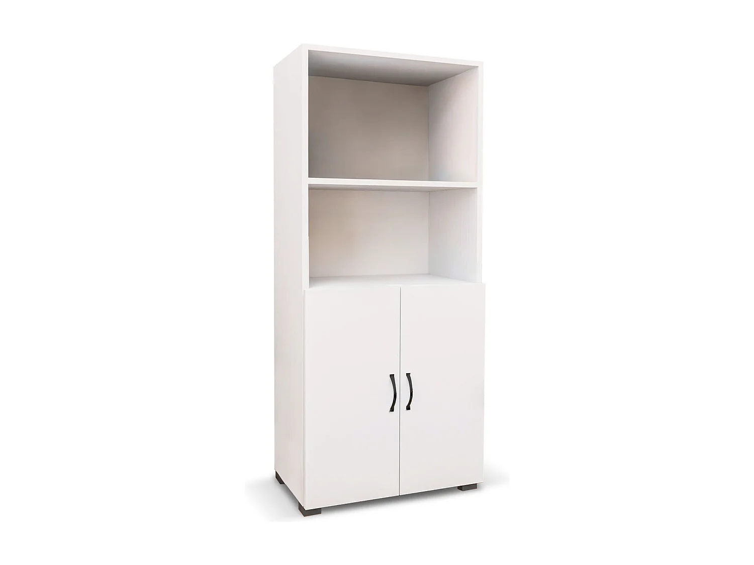 Armoire Multifonction Catter House Atenas 143 de 60x32x143 cm avec 2 Étagères, 2 Portes Inférieures et de Couleur Blanche