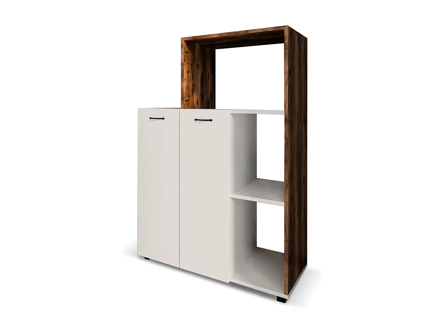 Armoire Multifonction Catter House Delfos 123 de 90x41x123cm 3 Compartiments, 2 Portes, 1 Étagère Intérieure à Hauteur Réglable