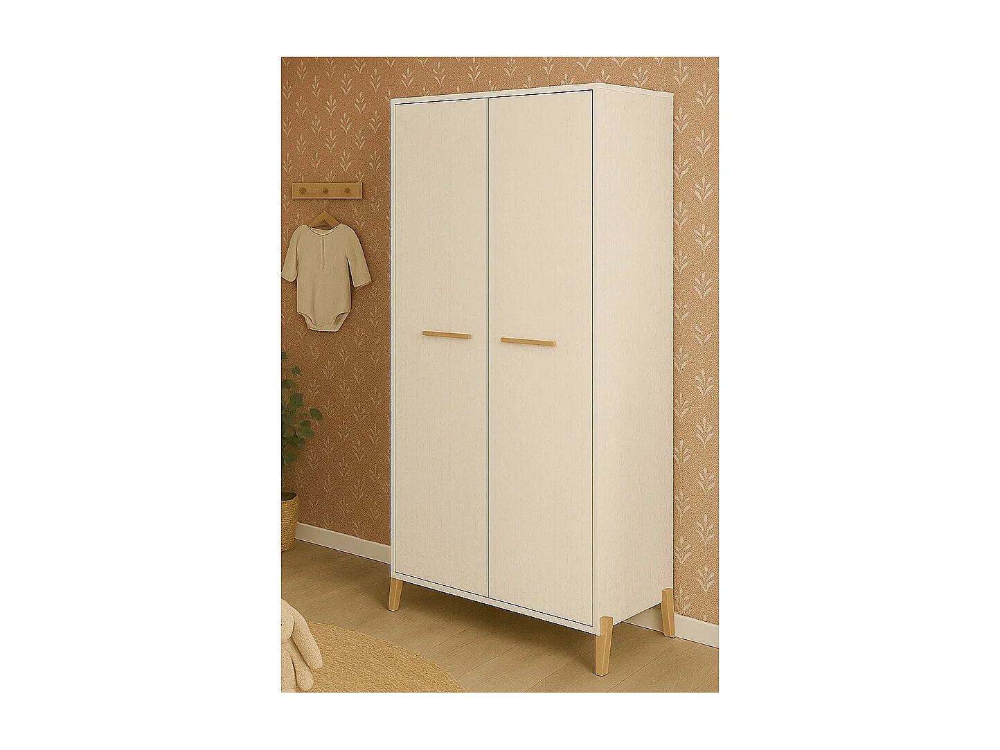 Babyprice - JOY NATUREL - Armoire 2 Portes