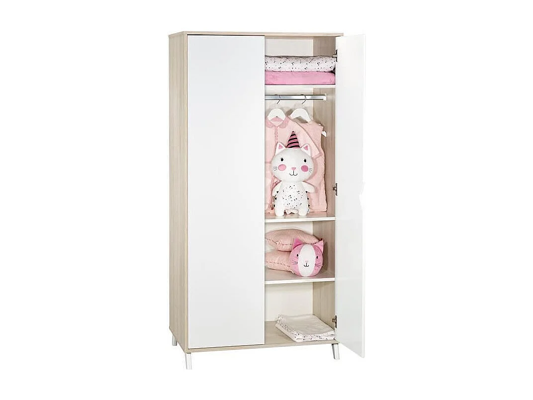 Babyprice - SCANDI NATUREL - Armoire 2 Portes