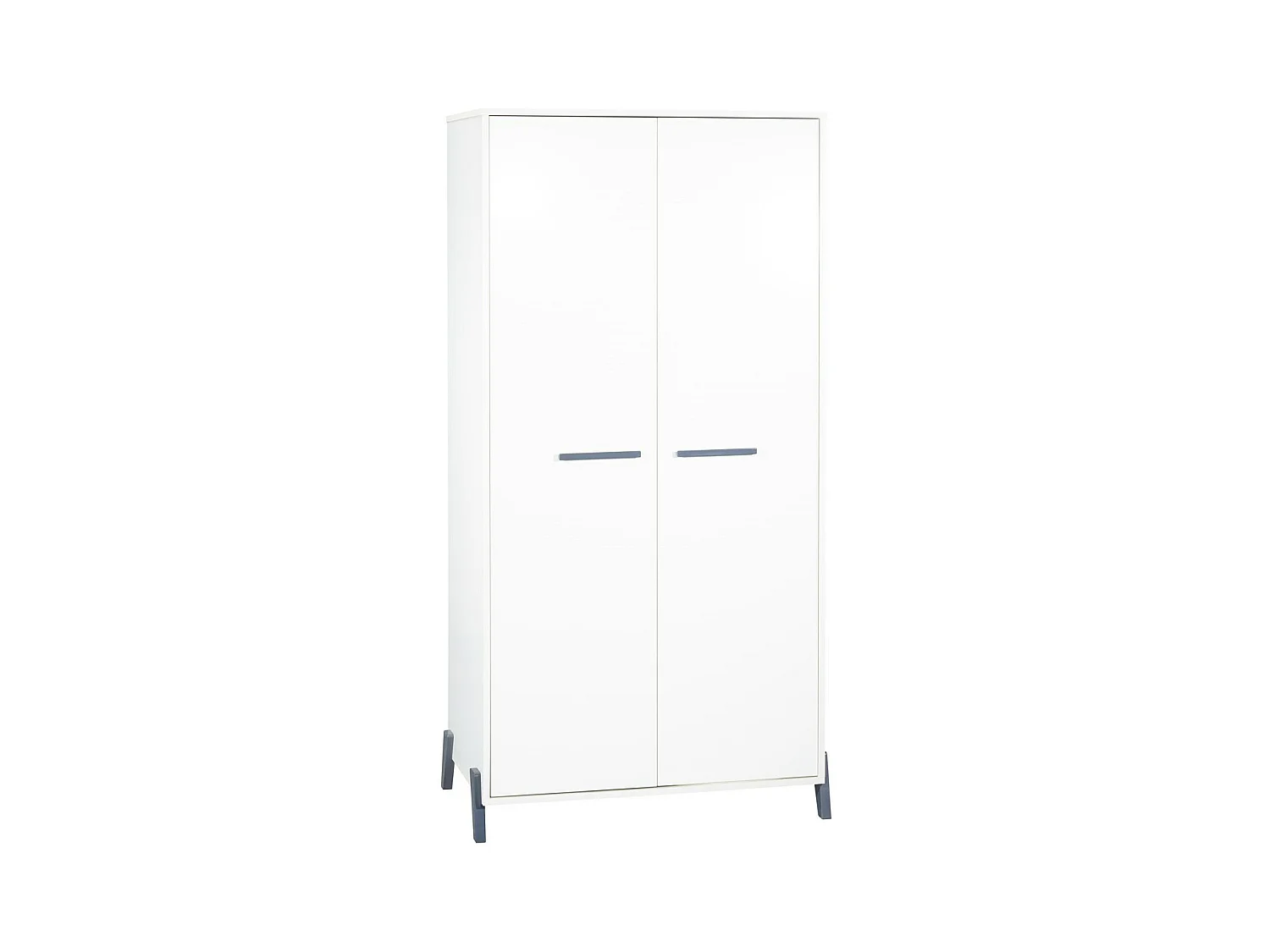 Armoire bébé 2 portes sur pieds en bois blanc JOY - BabyPrice
