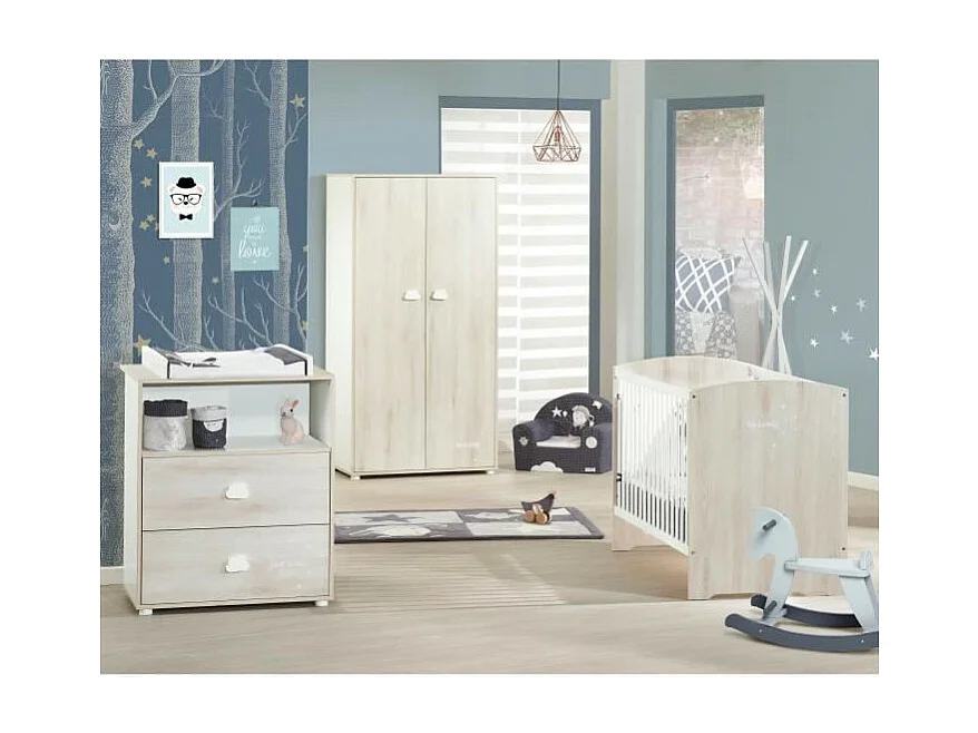 Armario de madera de 2 puertas 168x85x57cm