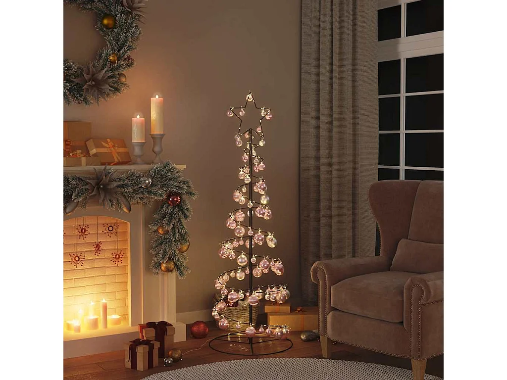 Kerstballen 100 st Ø3/4/6 cm roze