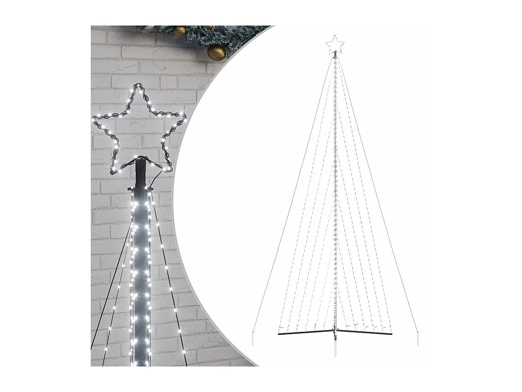 LED-kerstboom 789 LEDs koud wit 476 cm