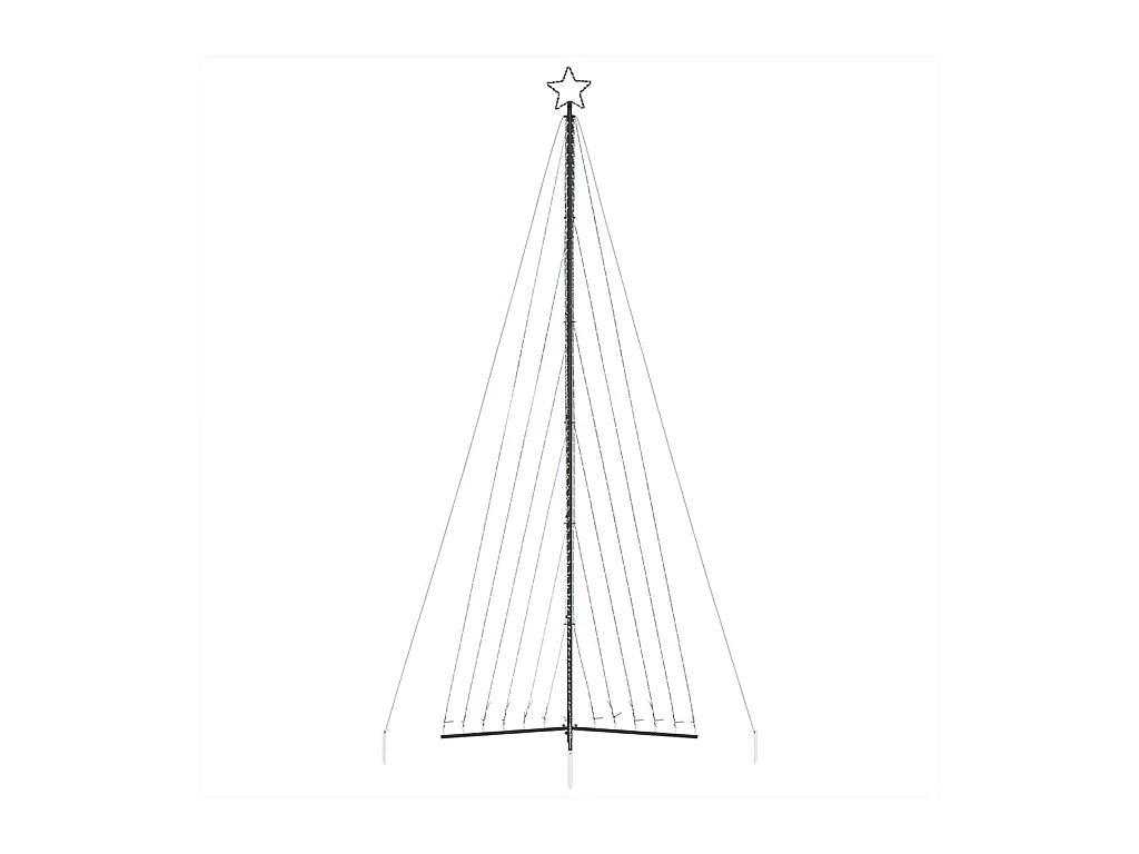 LED-kerstboom 789 LEDs koud wit 476 cm