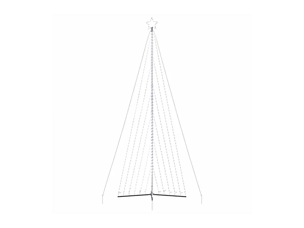 LED-kerstboom 789 LEDs koud wit 476 cm