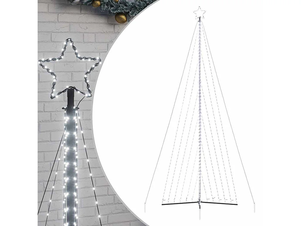LED-kerstboom 789 LEDs koud wit 476 cm