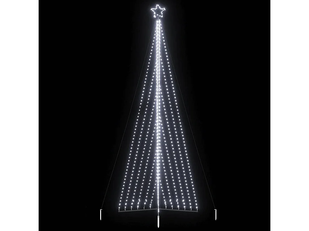 LED-kerstboom 789 LEDs koud wit 476 cm