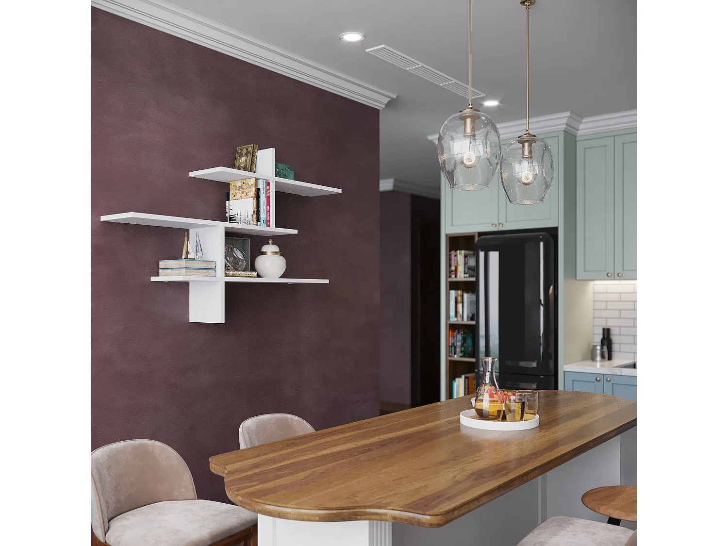 Etagère LEO - blanc, 123x81x22