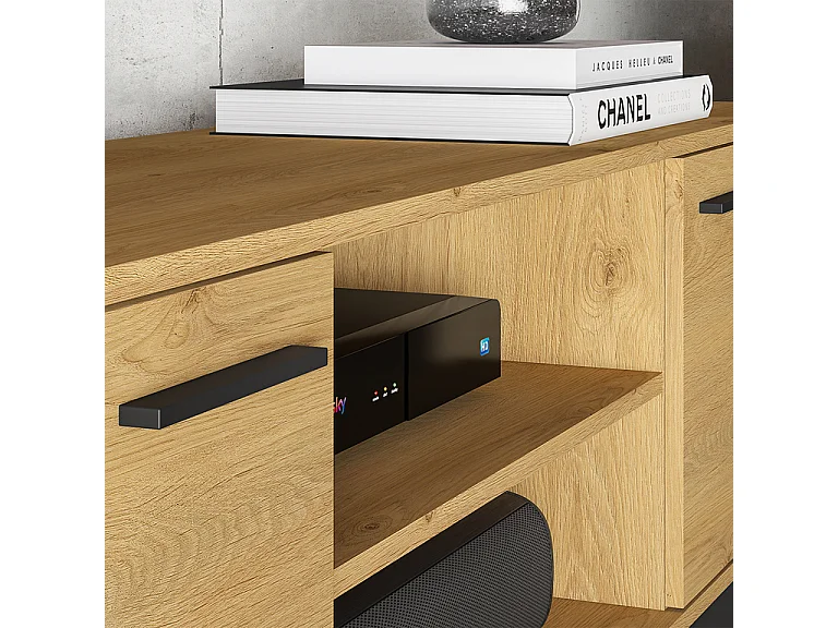 Ysia Hout en Zwart 2-deurs TV-meubel 170 cm