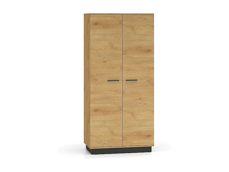 Armário 2 portas Ysia madeira e preto 196cm