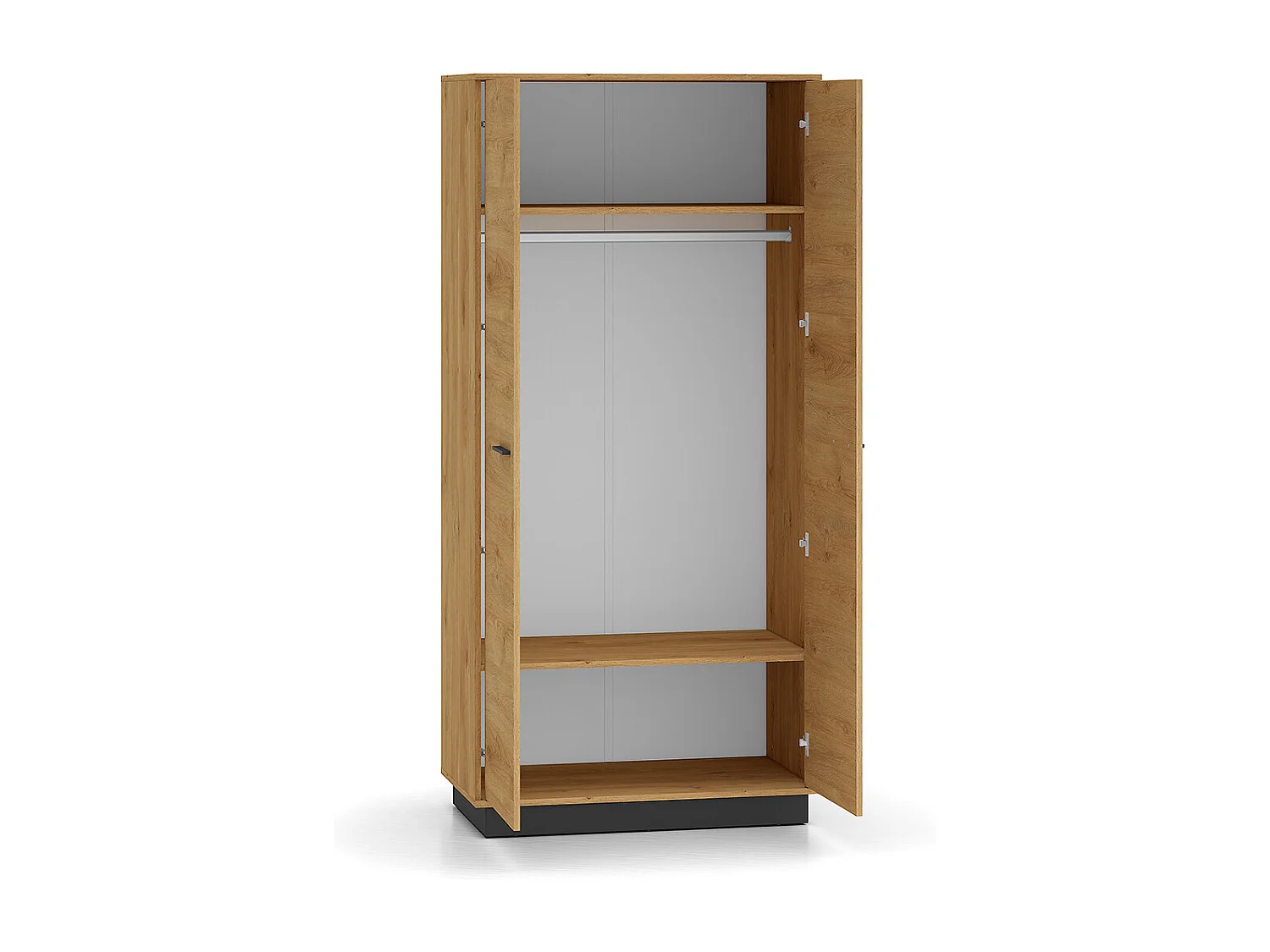 Armario 2 puertas Ysia Madera y Negro