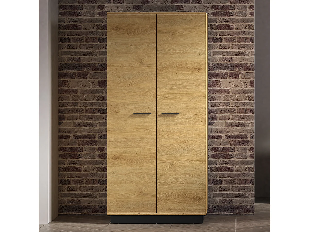 Armario 2 puertas Ysia Madera y Negro