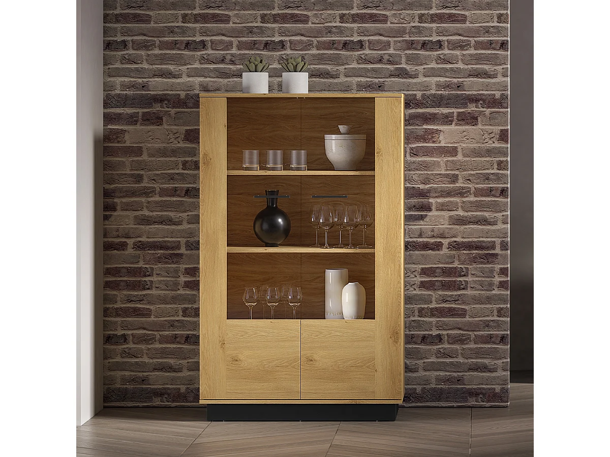 Vaisselier 2 portes Ysia Bois et Noir