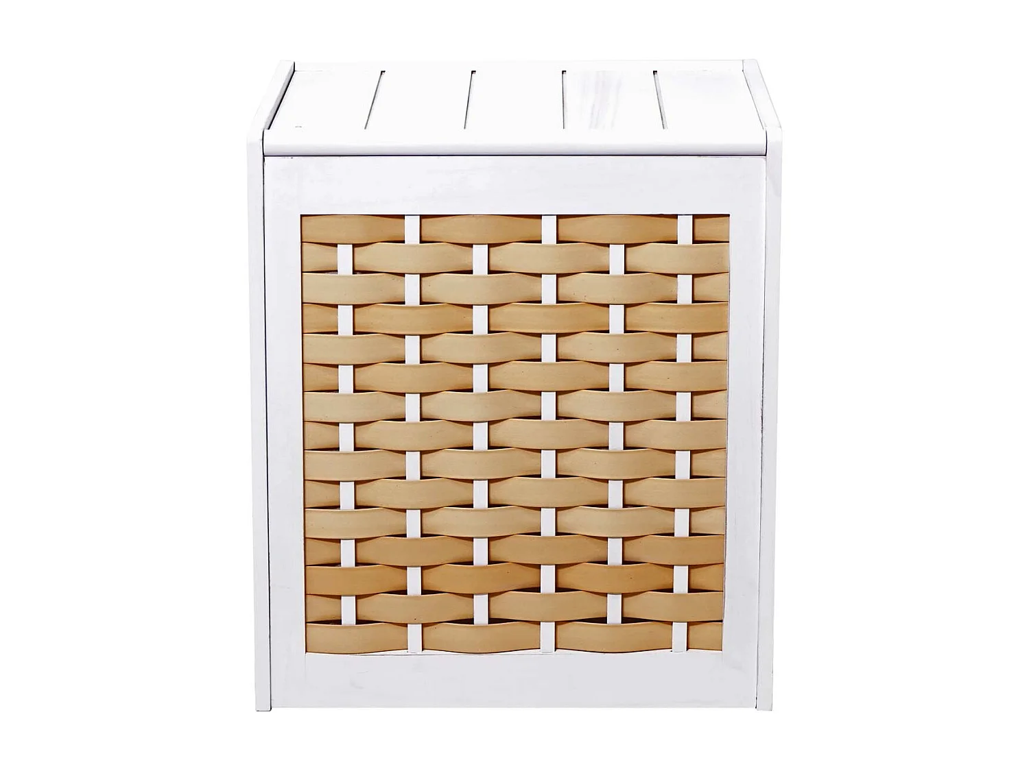 Panier à linge bac bois blanche 51 x 35 x 61 cm 04_0003751