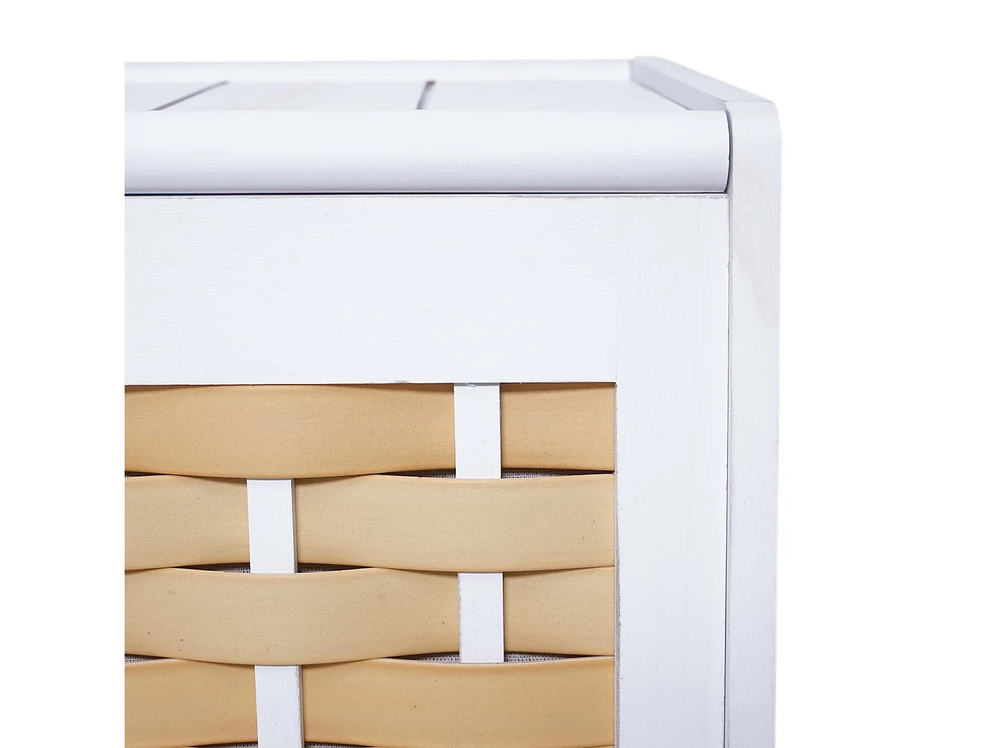 Panier à linge bac bois blanche 51 x 35 x 61 cm 04_0003751