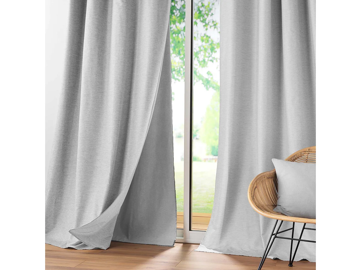 Rideau Occultant Thermique "Coverline" 140x260cm Gris